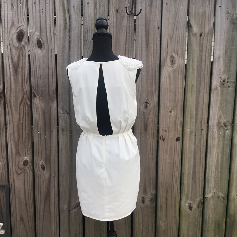 Ark & Co. - White Beaded Cocktail Dress - M - Picture 4 of 5